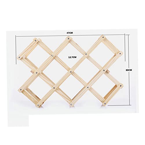 Soporte para botellas de vino de madera plegable Garneck miniatura 6
