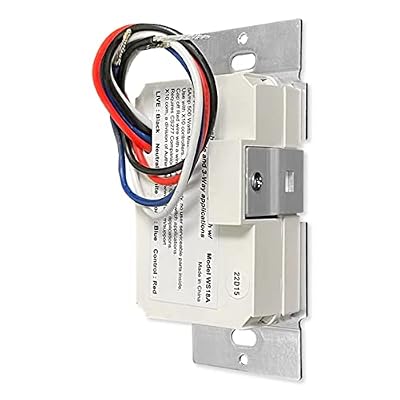 WS18A NEW Push Button Dimmable Wall Switch - Works with LED bulbs, red