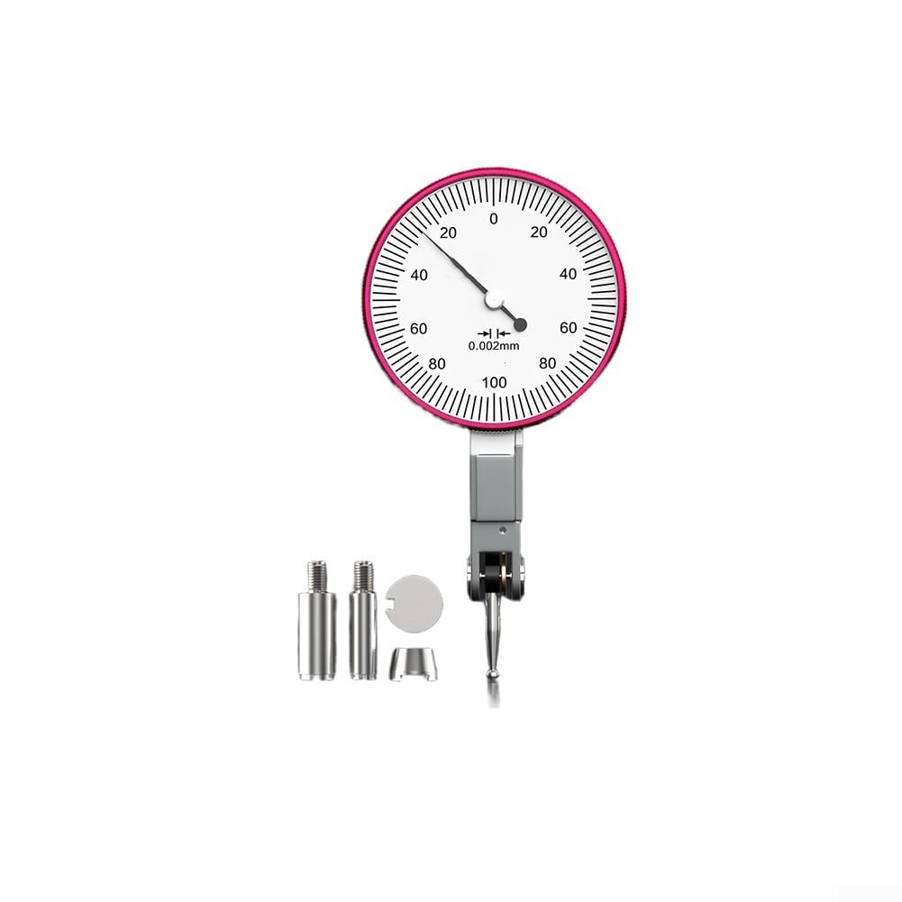 Inversión automática para indicador de prueba de dial con rango de 0 a 0 de 8 mm y resolución 0 002 para instrumentos de medición de precisión (grande 0-0,2 mm)