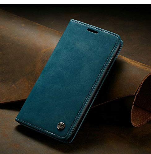 Image of ClickCase for Realme Narzo 20 pro Sheepskin Series Faux Soft Leather Wallet Flip Case Kick Stand with Magnetic Closure Lightweight Slim Flip Cover for Realme Narzo 20 pro (Greenish Blue)