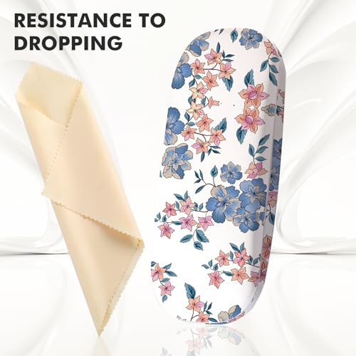 Image of Glasses Case Hard Shell,Portable Protective Eyeglasses Case, Eyeglass Holder Box with Cleaning Cloth, for men women