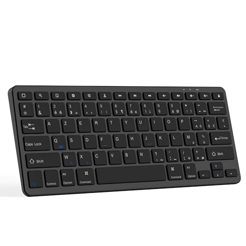 CC Store Clavier sans Fil Bluetooth pour iPad/Pro/Air/Tablette Android, Disposition AZERTY, Mini Clavier sans Fil Rechargeable (USB-C), Silencieux, Ultra-Mince, Léger...