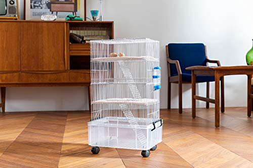 QCM Pet Hutch Cage/w Wheels for Hamster or Other Small Animals Indoor, L2C