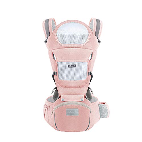 JYSPT Porte-bébé ergonomique léger et respirant multiposition dorsal, ventral, sac à dos réglable pour nouveau-né et tout-petit, protection de sécurité Cover