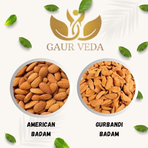 Image of GAURVEDA Premium American Almonds & Cashews Combo - Fresh Badam Kaju Mix for Healthy Snacking & Festive Gifting | Crunchy Nuts Pack