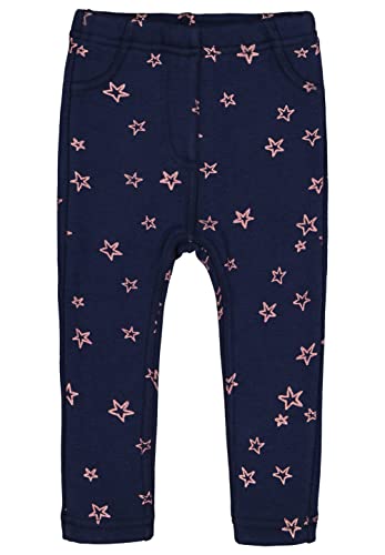 SALT AND PEPPER Baby-Mädchen Thermoleggings mit Allover Sternen Leggings, Navy,74 Cover