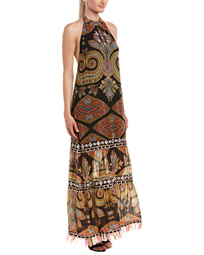 Nicole Miller Women's Beach Blanket Maxi Dress, Multi/Multi, P