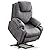 Mcombo Electric Power Lift Recliner Chair Sofa with Massage and Heat for Elderly, 3 Positions, 2 Side Pockets and Cup Holders, USB Ports, Fabric 7040 from Mcombo