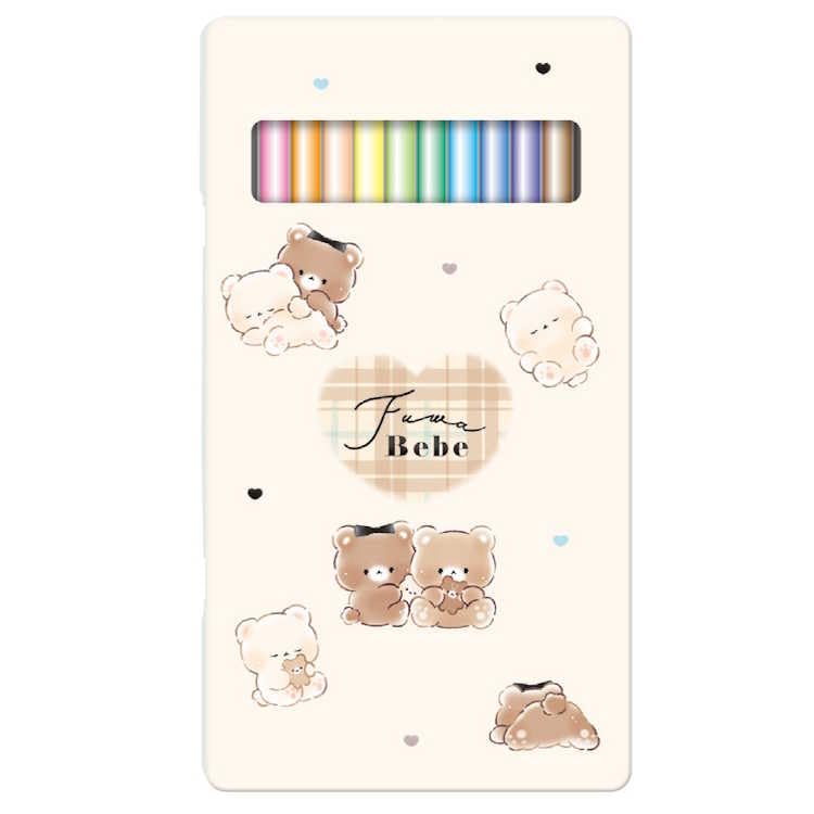 カミオジャパン フワベベ 缶ケース入り12色色鉛筆 いろえんぴつ お絵描き道具 色塗 カラー鉛筆 新学期 286290
