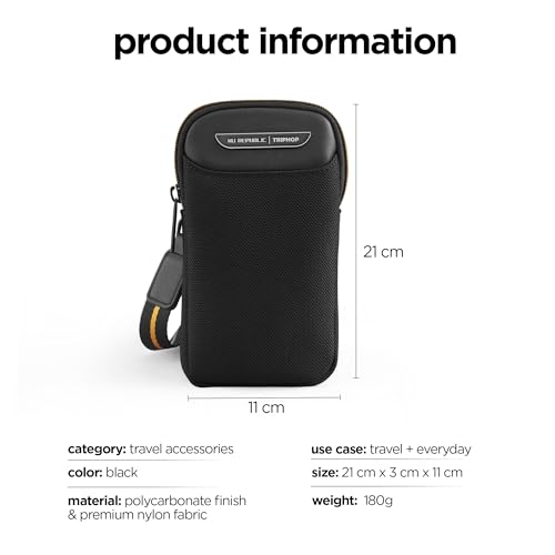 Image of Nu Republic Triphop Voyager Sling Bag|Compact Side Bag for Men & Women with Carbon Fibre Inspired Finish Vegan Leather Design |Water Resistant & Ultra Durable |Ideal for Travel, & Everyday Carry-Black