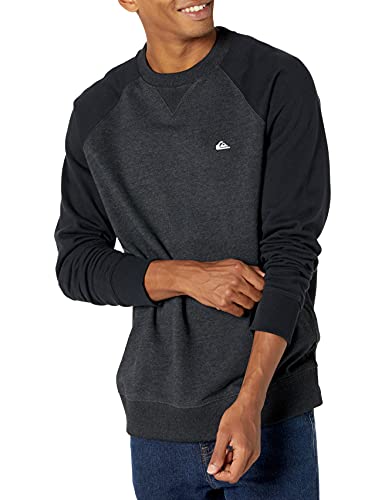 Quiksilver Men s Everyday Crew Sweatshirt, Dark Grey Heather, Large