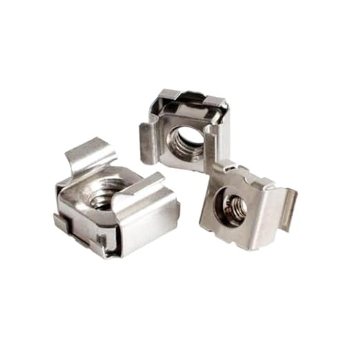 Tuercas enjauladas, marco abierto, 10 piezas M5 Tuerca flotante de cuarteto Casete Carcasa elástica Tuercas enjauladas de acero inoxidable 304