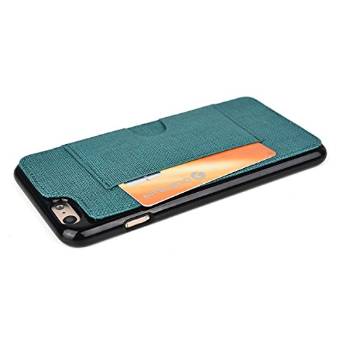 Kroo Cell Phone Case With Card Holder For Apple Iphone 6 Plus/6S Plus - Non-Retail Packaging - Emerald Green #TOP4