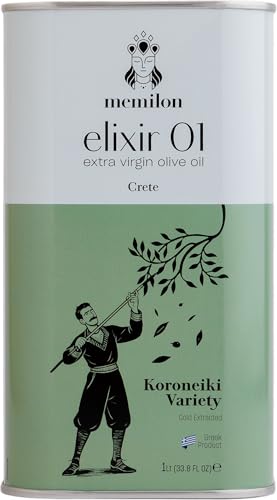 Memilon Natives Olivenöl Extra 1L aus Kreta Griechenland | Goldprämiert 2026 | 0 3% Säuregehalt & Hoher Polyphenolgehalt | 100% Koroneiki aus Phaistos | Kaltgepresst