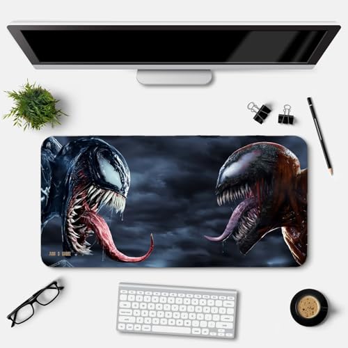 Image of Extended Gaming Mouse Pad for Desk (23x11.5 Inch) - Large Mouse Pad for Office & Home | Non-Slip Rubber Base, Smooth Surface Desk Mat for Laptop, Keyboard & Mouse (Supper Heros Edition) (Print 8)