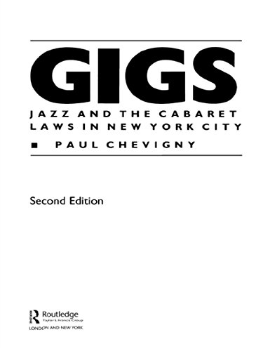 Jazz and the Cabaret Laws New York City Routledge Studies anglais