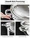 WARMOUNTS Round Chafing Dishes for Buffet (5QT, 4 Pack), Chafers and Buffet Warmers Sets with Mirror-Polished Stainless Steel, Rolled Rim, Stackable, Lid Holder for Parties, Catering, Weddings