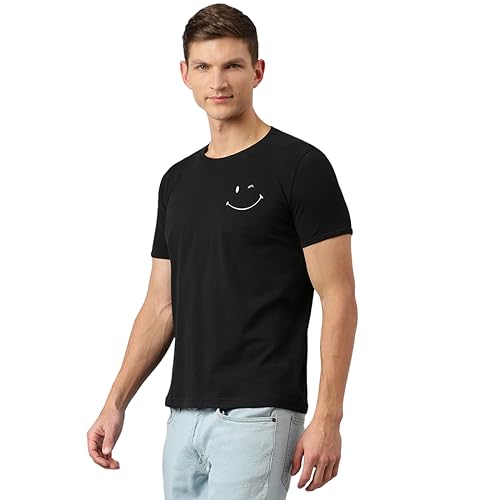 Image of Thomas Scott Men's | Solid | Half Sleeve | Slim Fit | 100% Cotton | Round Neck | Casual Tshirt