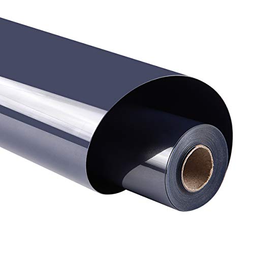 guangyintong Navy Blue Heat Transfer Vinyl HTV Rolls 12 x 8ft Navy Blue Iron on Vinyl for T-Shirts Glossy Surface HTV Vinyl for All Cutter Machines Easy to Cut & Weed