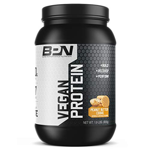 Bare Performance Nutrition, Vegan Protein, Plant Based Protein, Pea Protein, Watermelon and Pumpkin Protein, Naturally Sweetened and Flavored (27 Servings, Peanut Butter Cookie)