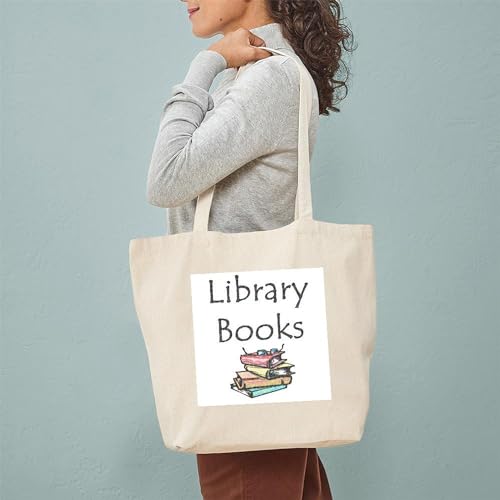 CafePress-Library-Book-Tote-Bag-Reusable-Natural-Beige-Canvas-Shopping-Bag