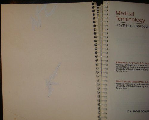 Medical Terminology: A Systems Approach 0803644957 Book Cover