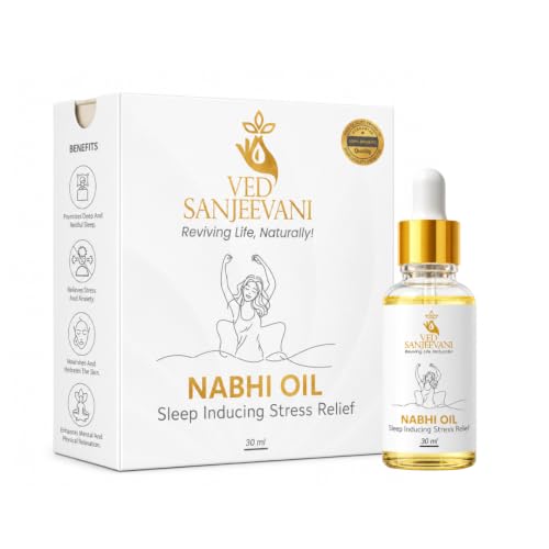 Image of Ved Sanjeevani Sleep-Inducing Stress Relief Nabhi Oil | Ayurvedic Navel Oil for Deep Sleep, Relaxation & Anxiety Relief | Lavender Aromatherapy Oil for Better Sleep Quality | 30 ml