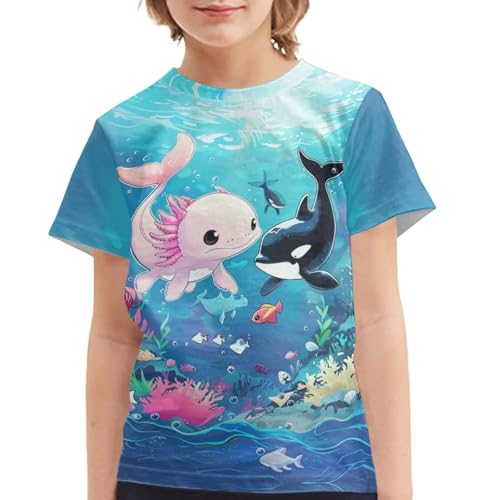 Upetstory Kids Girls Short Sleeve T Shirts Crew Neck Summer Casual Tees Top for 3-16 Year4