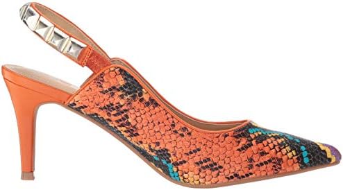 Penny Loves Kenny Women's Slingback Pump, Orange Multi Faux Snake, 7 W US | Image 5