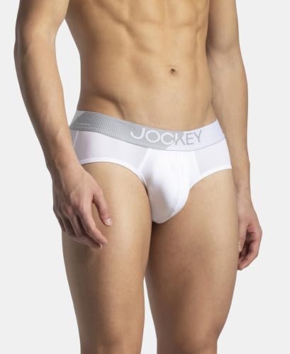 Image of Jockey MM04 Men Microfiber Mesh Elastane Stretch Performance Active Wear Brief with StayDry Technology