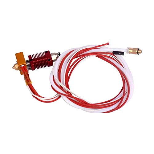 Image of Tesseract Ender 3 CR-10 /CR-10S Hotend Assembled, 24V 40W MK8 Extruder Kit with 1m PTFE 2mm x 4mm, Nozzle Throat, Heat Sink, Heating Block 1.75mm, 0.6mm Nozzle, Silicone Cover