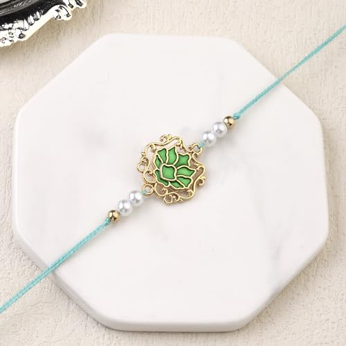 Image of Salty Rakhi for Brother & Bhaiya Bhabhi | Wrist Band Gift Pack for Sister, Bro, Bhaiya and Bhabhi | Bracelet for Men, Women | Fancy Jewellery Combo Gifts | Gift for Rakshabandhan | Traditional Rakhi Gift