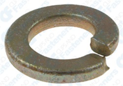 100 3/8 High Alloy Split Lock Washers - Zinc & Yellow