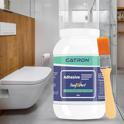 Image of Catron Waterproof 3 Crack Seal Agent SealXpert Roof Water Leakage Solution 900g,Transparent Waterproof Glue with Brush