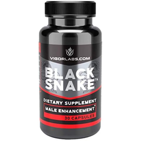 Black Snake by VIGOR LABS - Male Enhancement Capsules (30 Capsules), Boosts Blood Flow, Size and Hardness. Powerful Proprietary Blend of Natural Ingredients. Made in The USA Cover