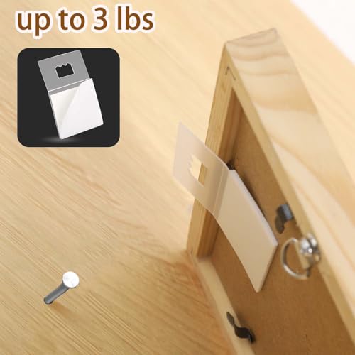 Image of 10 Pcs Adhesive Picture Hangers Plastic Sawtooth Hanging Pictures Without Nails Foamboard Hanger No Hole for Poster Back of Frames
