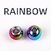 ANGLER DREAM Fly Tying Beads 100 PC/LOT Tungsten Beads Nymph Head Ball Fly Tying Materials 8 Sizes 5 Colors (Rainbow, 3.15mm,100pcs)