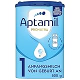 Aptamil Pronutra 1 – Anfangsmilch von Geburt an, Mit DHA, Nur Laktose, Ohne Palmöl, Babynahrung, Milchpulver, 1x 800 g