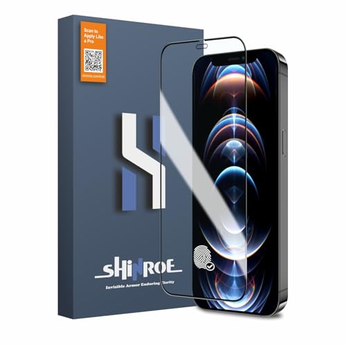 Image of Tempered Glass for iPhone 12 Pro Max (6.7 Inch) Military Grade 9H Screen Guard, Anti-Scratch, Shatterproof, Edge-to-Edge Full Coverage - Black Border