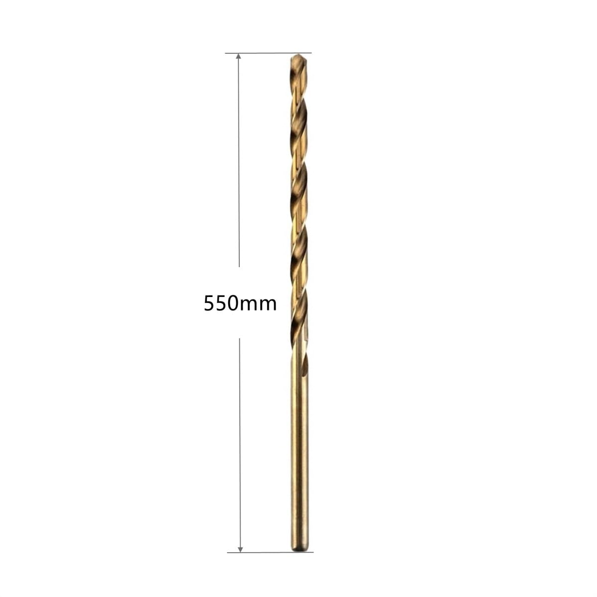 1 foret hélicoïdal en cobalt de 8 à 12 mm, 550 mm extra long M35 en acier rapide, foret hélicoïdal for métal trempé, acier inoxydable, fonte(9mm)