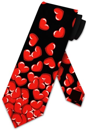 Three Rooker Falling Hearts tie broken heart ties Mens necktie