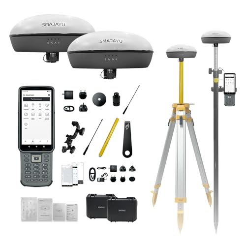 Image of SMA20 RTK PPK GNSS Receivers GPS Land Surveying Equipment Rover Base Collector, Free Software,Calibration Free, NOAA Certified1cm Accuracy,1408 Channels, Connect with UAV /Drone,for Topographic and GIS