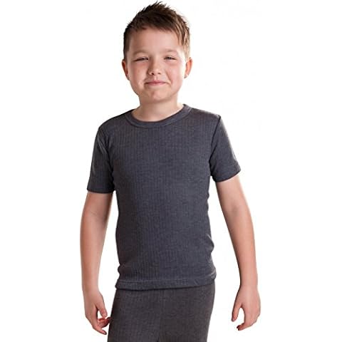Octave Boys Thermal T-Shirt in Charcoal Cover
