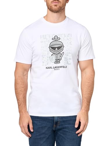 KARL LAGERFELD Men's Pullover Short Sleeve Textured T-Shirt