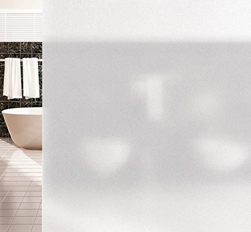Film Fenêtre Protége Intimité Fenêtre Dépoli Opaque Film Fenêtre Electrostatique Autocollant de Fenêtre Film Anti-UV Auto-adhésif Pour Chambre, Bureau, Cuisine, Salle De Bains, 43x300cm