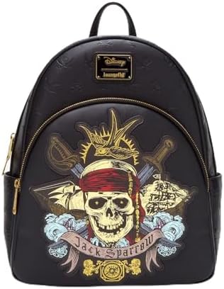 Loungefly Disney Pirates of the Caribbean Jack Sparrow Skull Mini Backpack - BoxLunch Exclusive MULTI NONE image 3