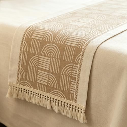 Bande d'extrémité de lit élastique en polyester jacquard imitation lin - 2