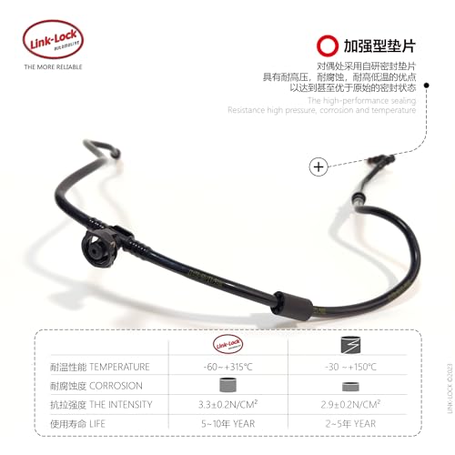 Image of LINK-LOCK Coolant Pipe Secondary Kettle Exhaust Pipe A2225015025 2225015025 for Mercedes-Benz M276 s300 s400 s450 w222