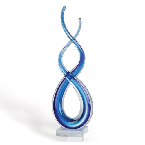 Badash Crystal Touch Of The Blues Centerpiece 14 Inches