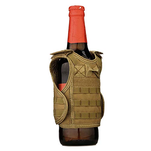Selighting mini-biervest, verstelbare bekerhouder, Molle vest, flessen, decoratie voor dranken, flessen, bier